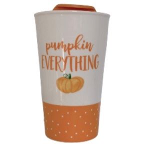 PUMPKIN EVERYTHING Tumbler Travel Mug Coffee Cup NEW Fall Harvest 14.5 oz